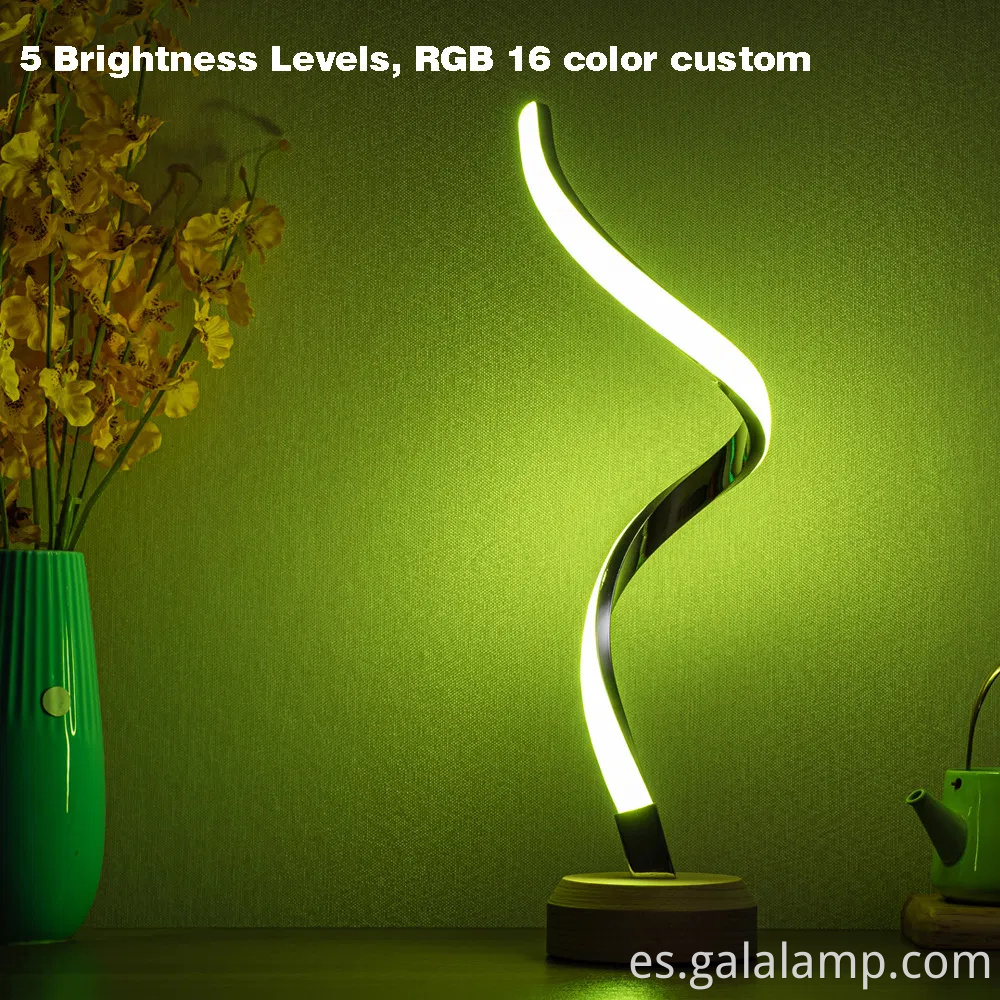 Lámpara de mesa de cabecilla de luz de color LED de color marido RGB